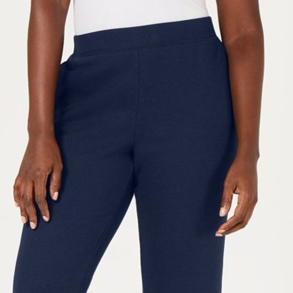 Karen Scott Women's Petite Fleece Pants - Picture 2 of 2